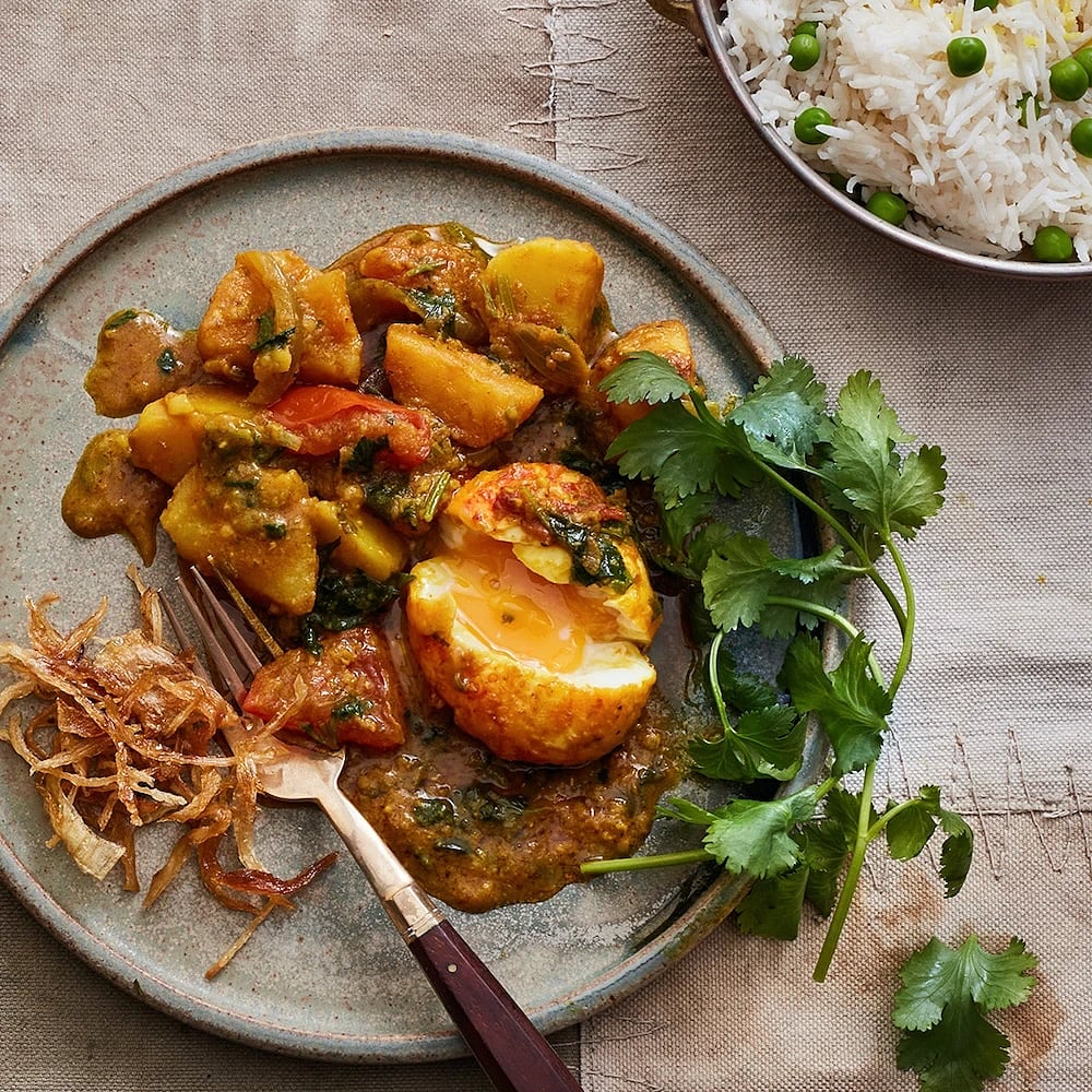 Äggcurry med potatis