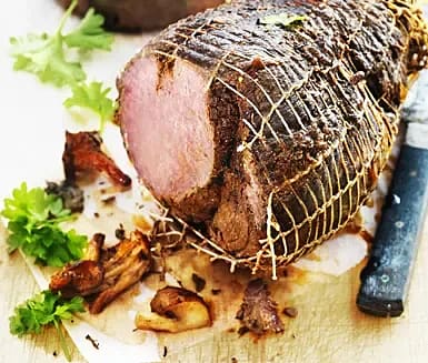 Älgstek med porter och svamp