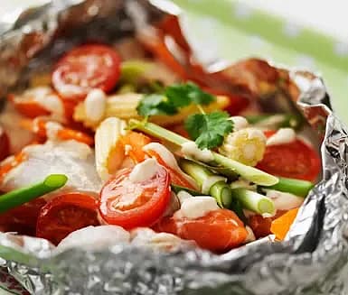 Asiatisk fisk i folie