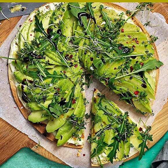 Avokadopizza med chili