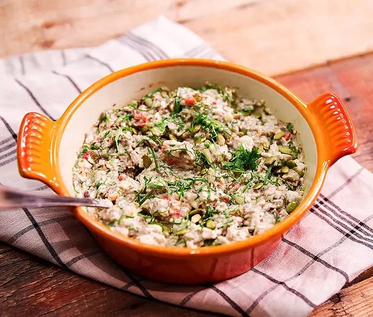 Baba ganoush med pumpakärnor