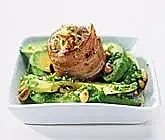 Baconlindad kolja med avokado