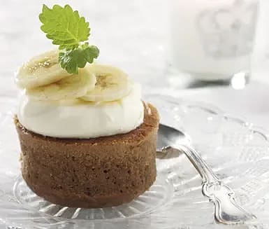 Bakade banan- och mjölkchokladbakelser