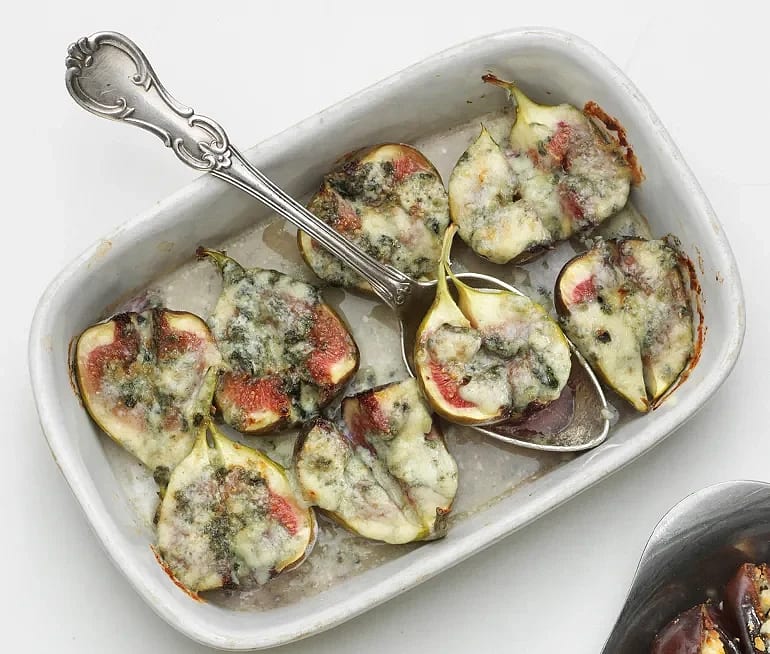 Bakade fikon med roquefort