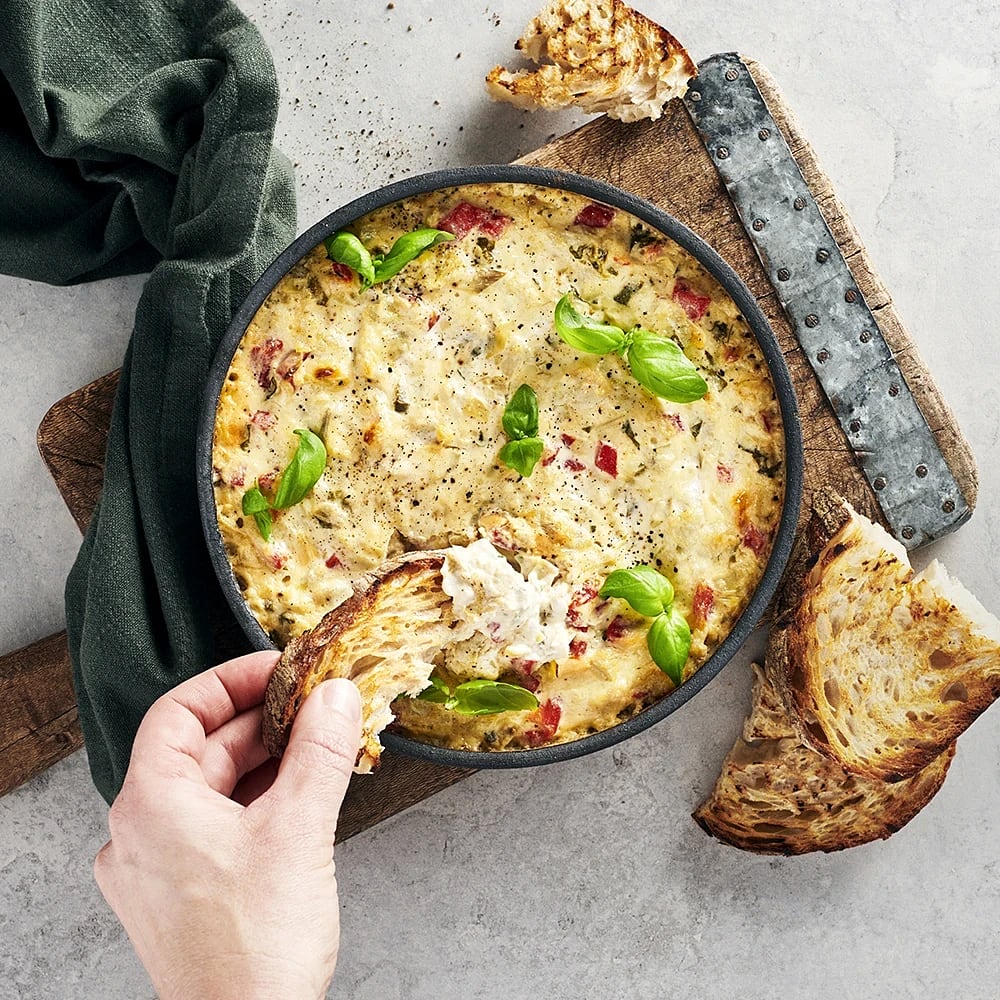 Baked artichoke - varm kronärtsskocksdipp