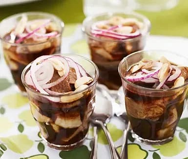 Balsamicosill med rostad mandel