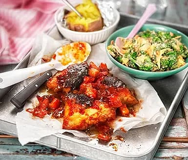 BBQ kyckling med grönkålscole slaw