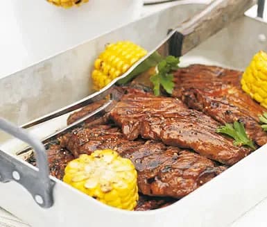 BBQ-marinerad entrecôte med kreolspett