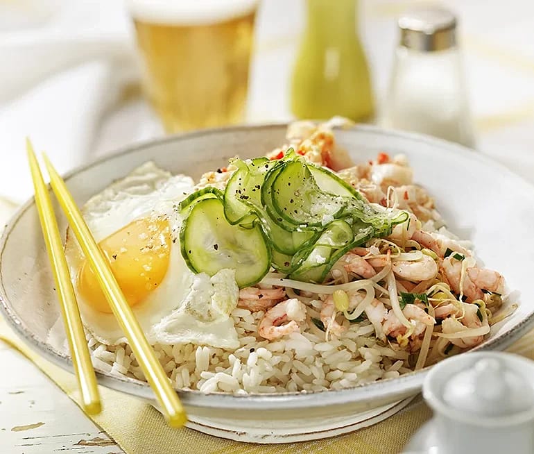 Bi Bim Bap med räkor