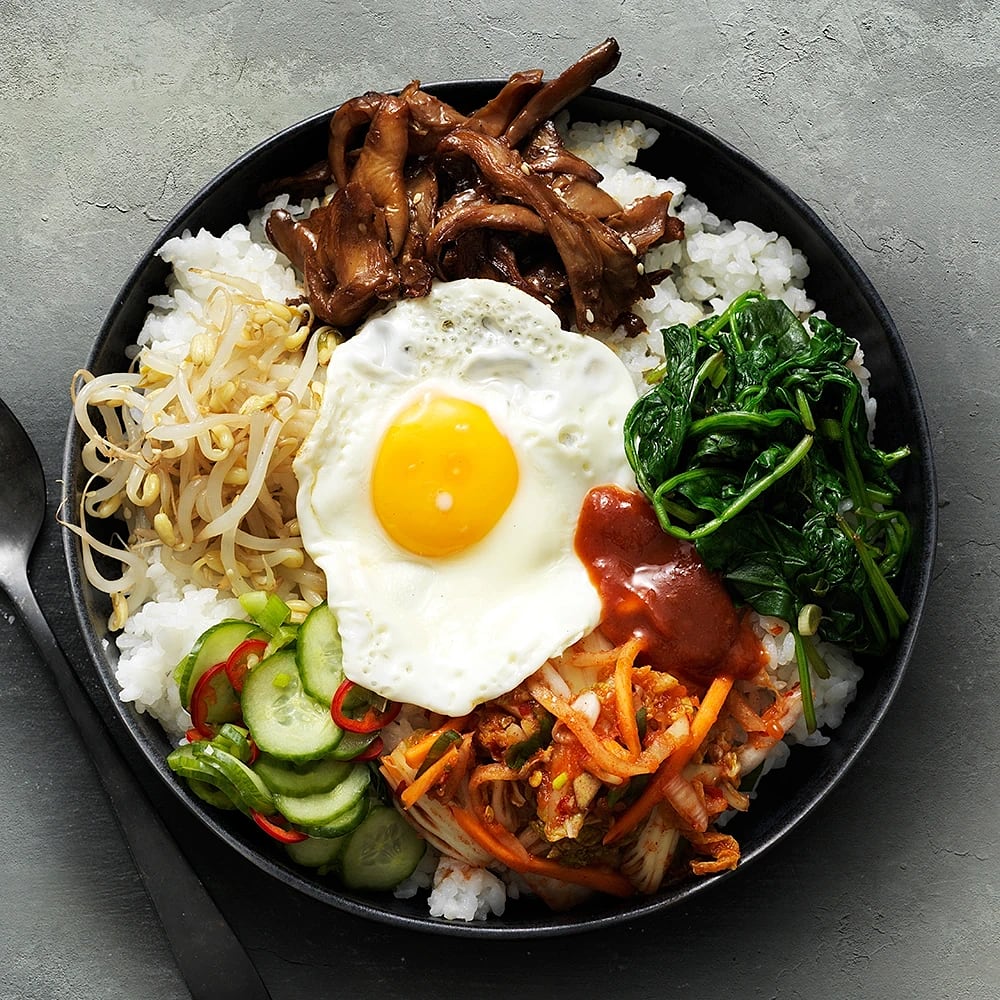 Bibimbap med svamp