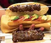 Biffspett i baguette