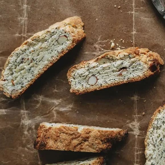 Biscotti med mandel och olivolja