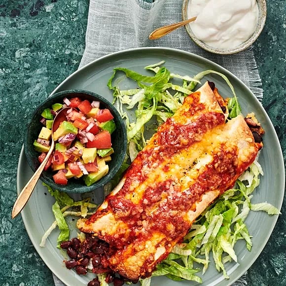 Black bean enchiladas