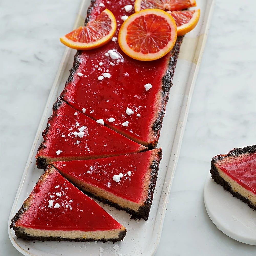 Blodapelsincheesecake med Oreo