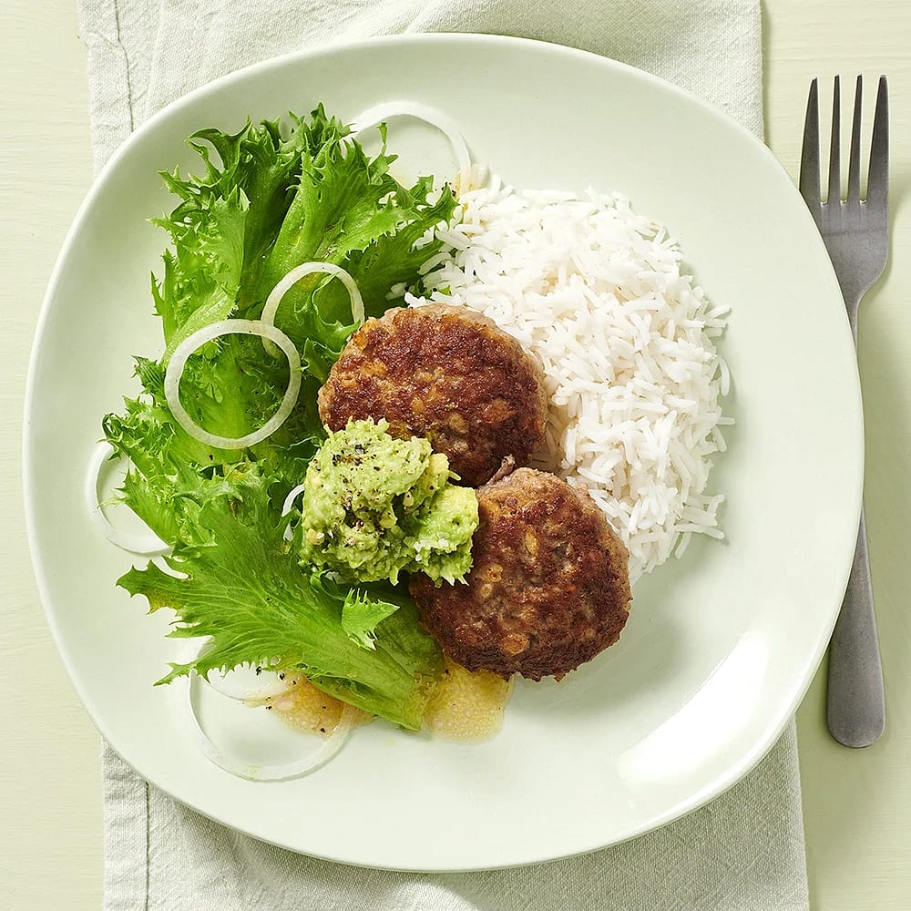 Bönbiffar med avokado och pecorino