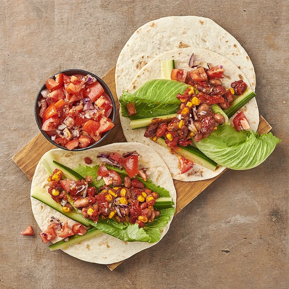 Bönburritos med tomatsalsa