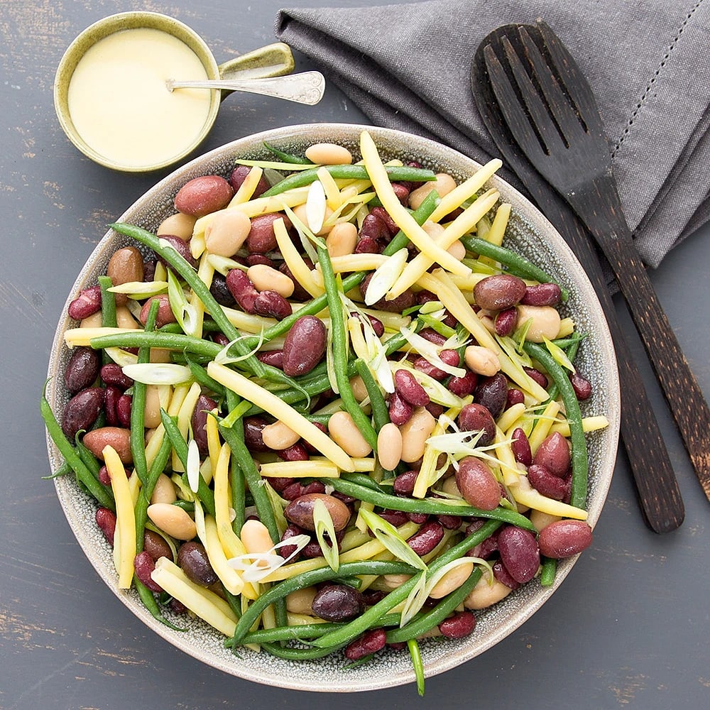 Bönsallad i dijondressing