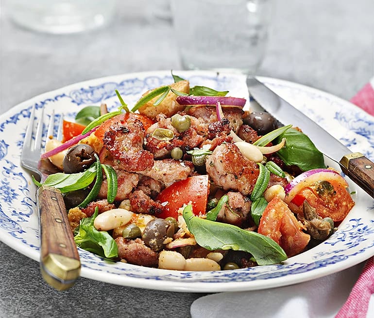 Brödsallad med salsiccia