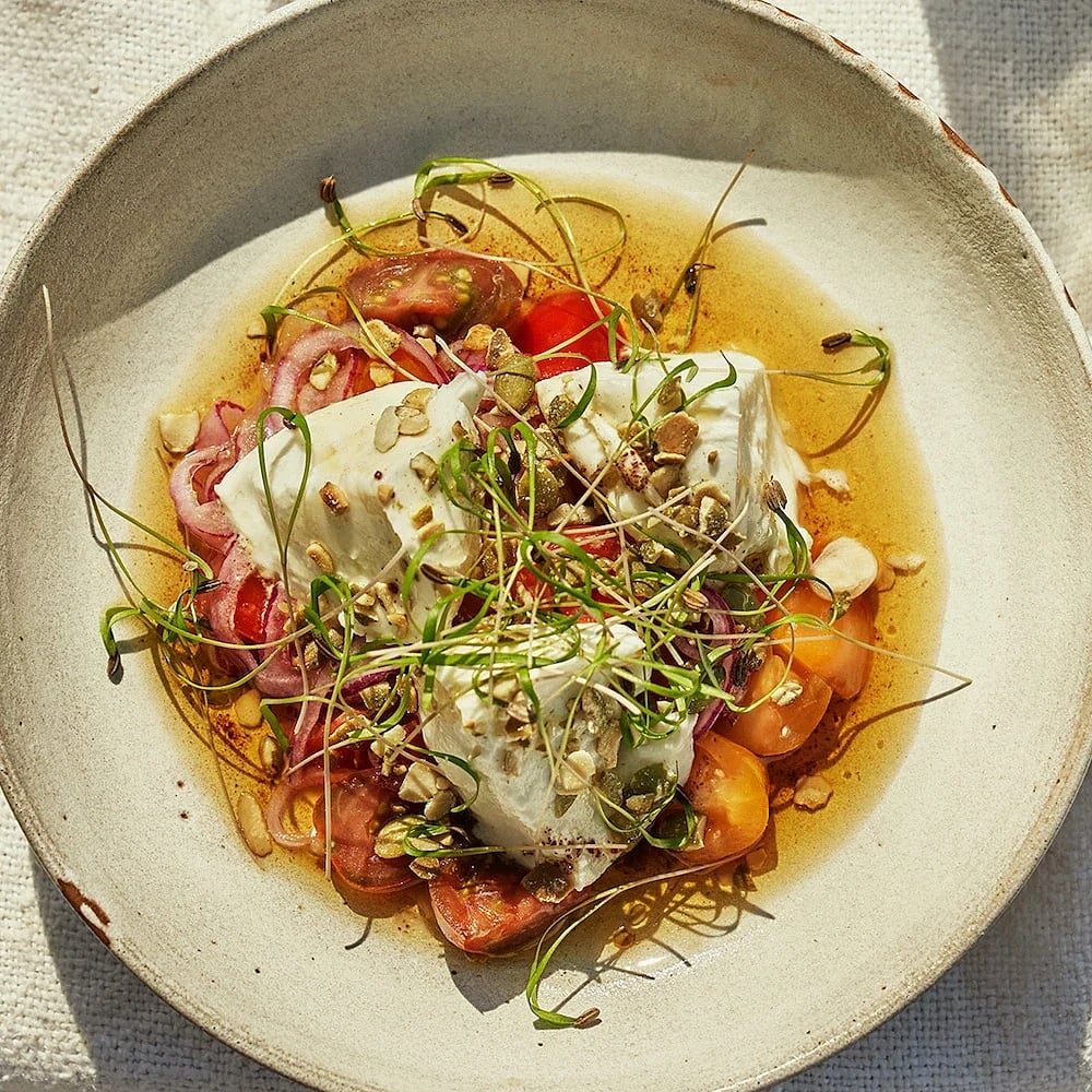 Buffelmozzarella med tomat och brynt smör