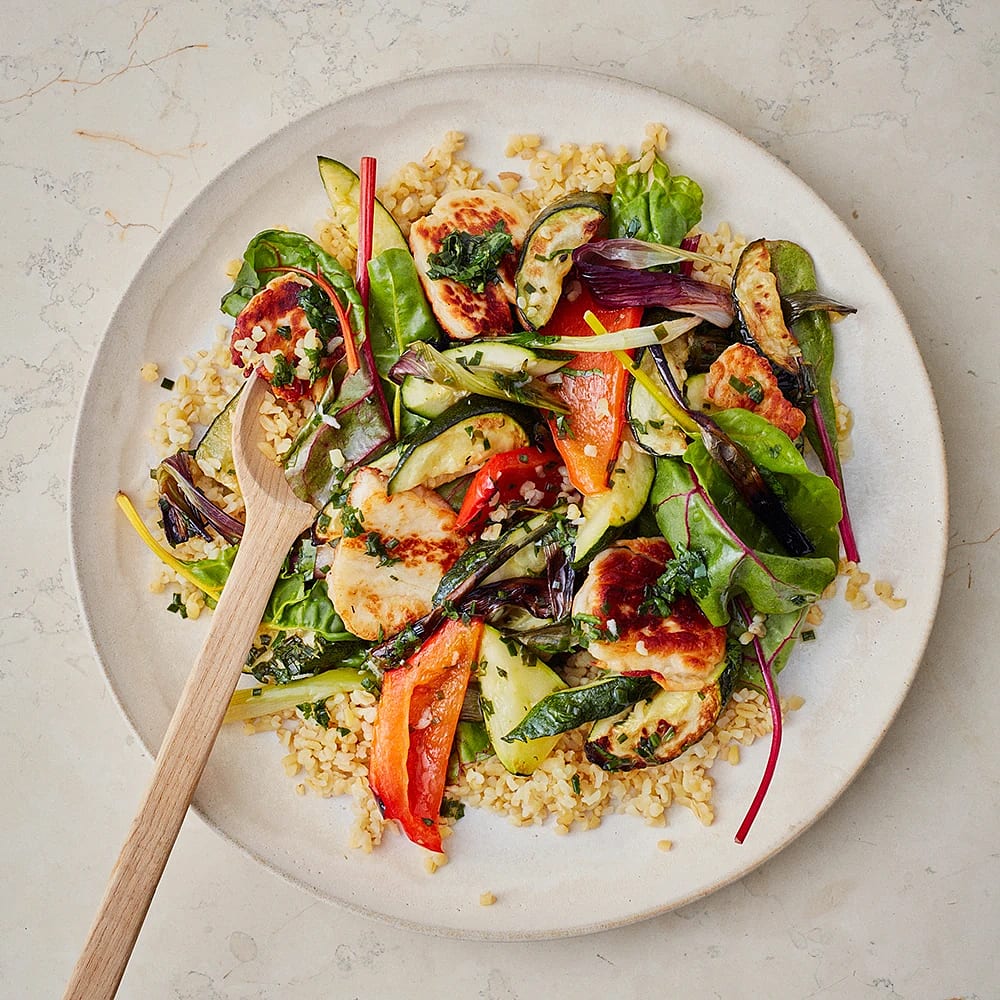 Bulgursallad med halloumi