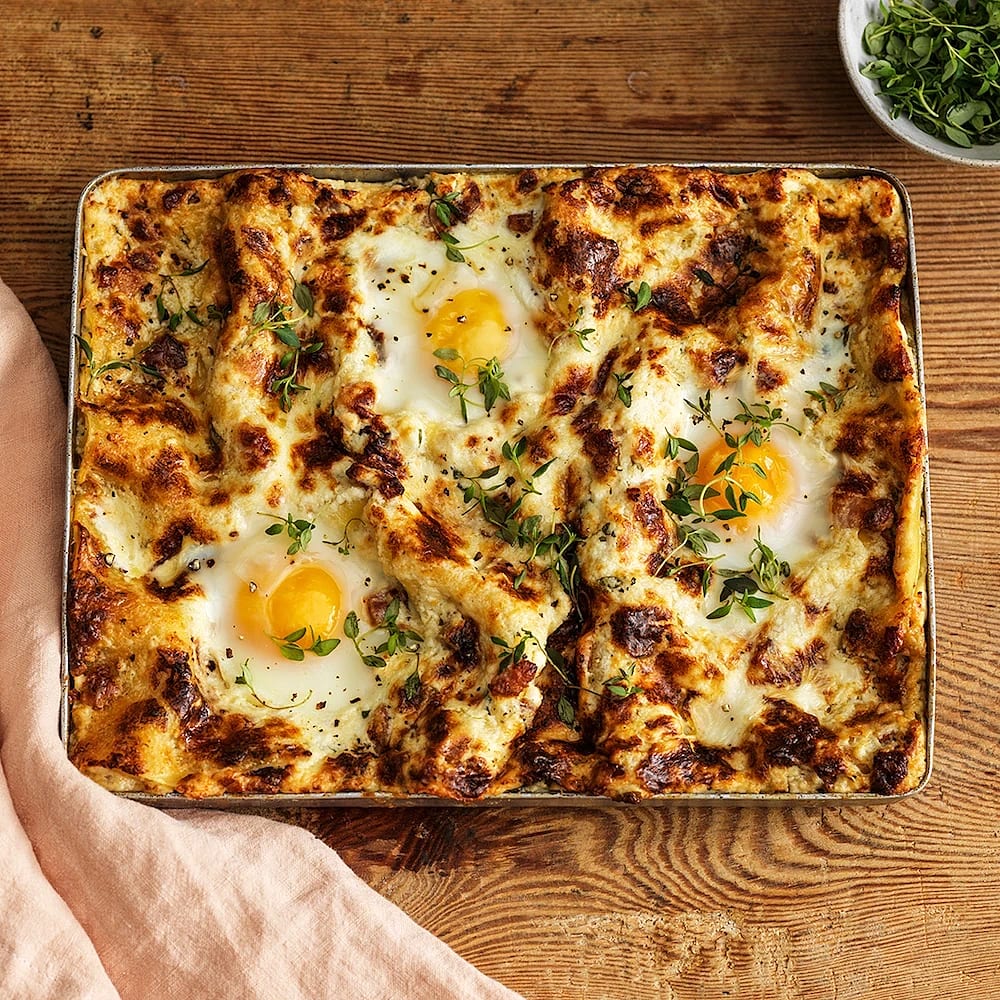 Carbonara-lasagne