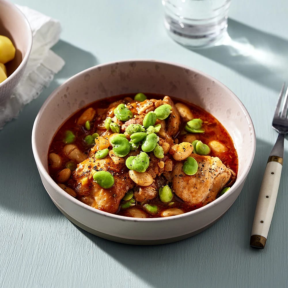 Cassoulet på kyckling och bondbönor
