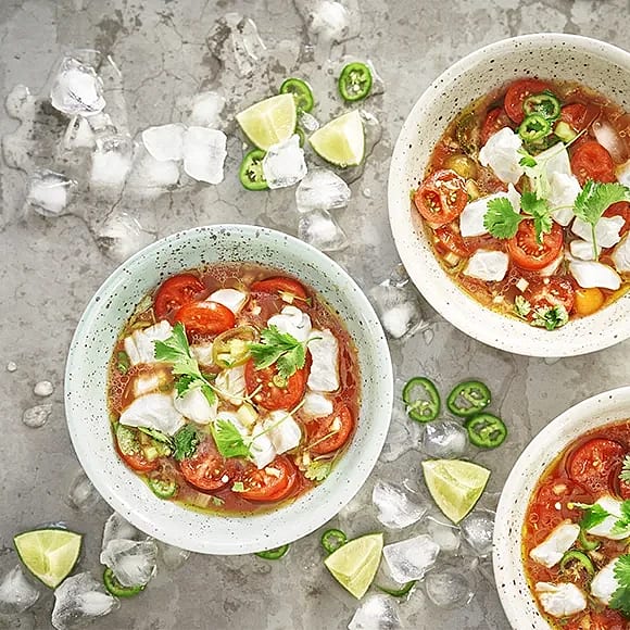 Ceviche ”Bloody Mary Style”