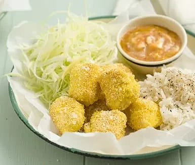 Chicken nuggets med mango chutneydipp