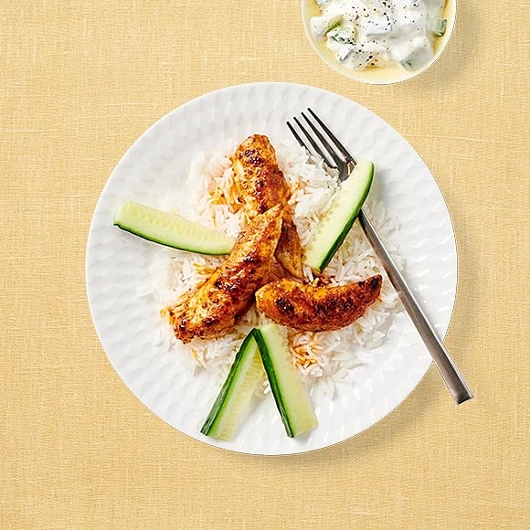 Chicken tandoori med gurkröra