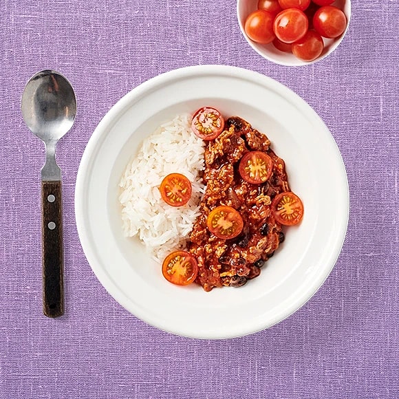 Chili con carne med tomater