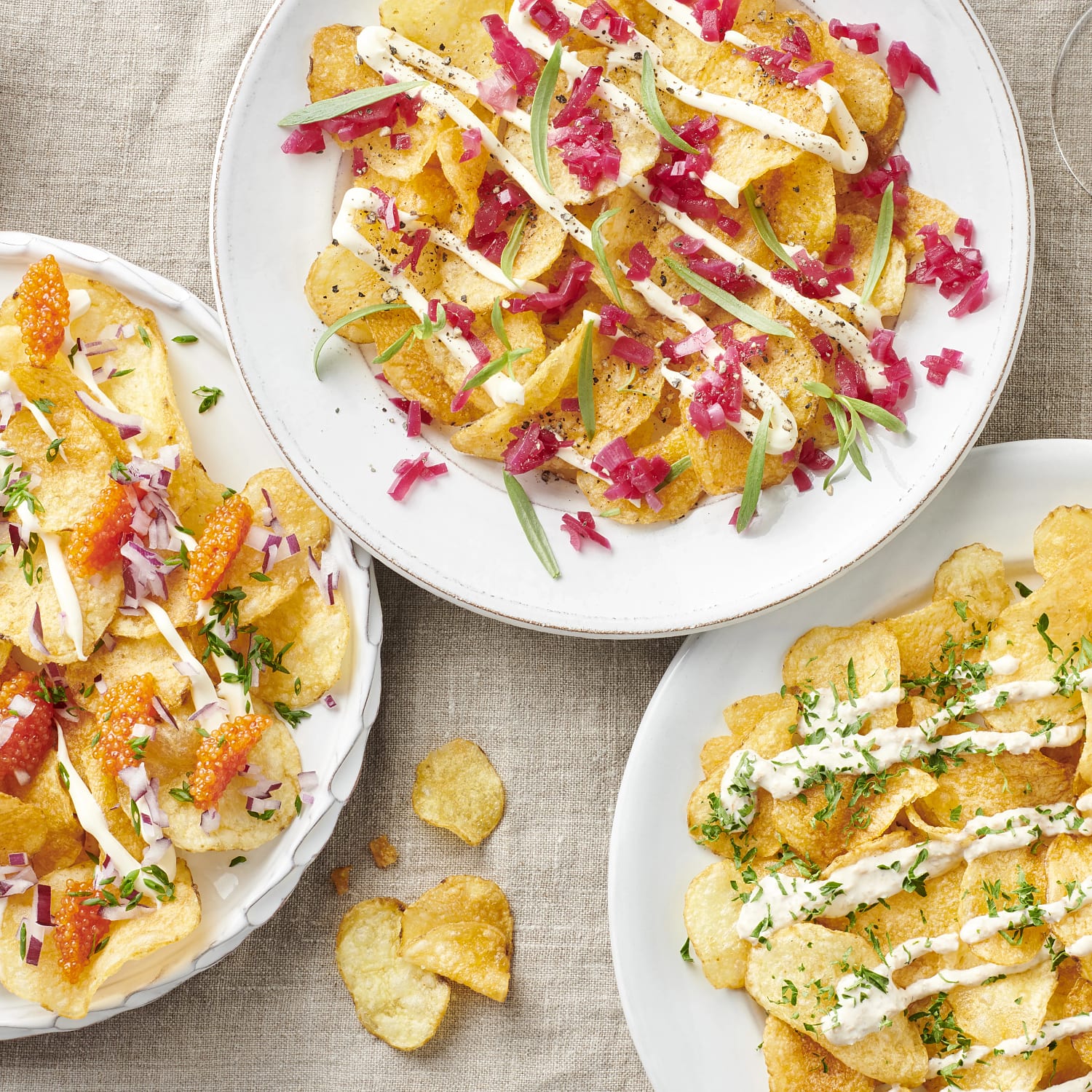 Chips med topping