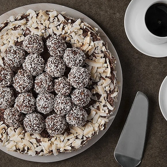 Chokladbollstårta med kaffe