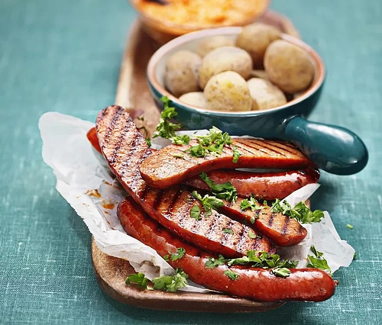 Chorizo med mojo rojo och papas arrugas
