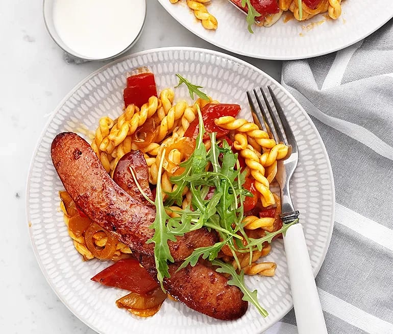 Chorizopasta med paprika och rosmarin