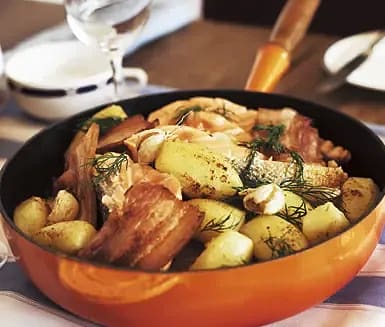 Choucroute med lax och dillgrädde