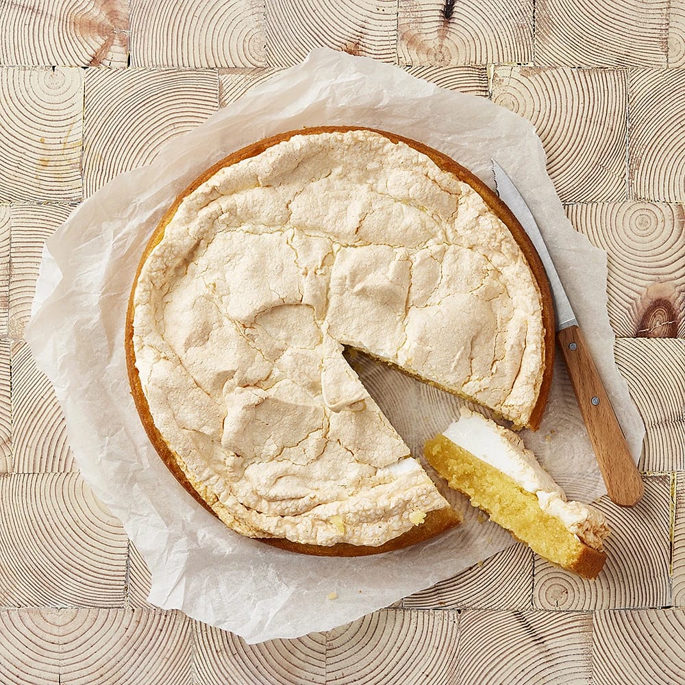 Citronkladdkaka med maräng