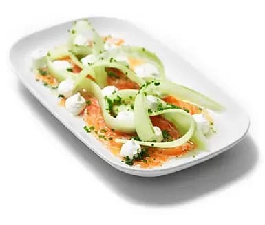 Citronmarinerad lax med wasabicrème