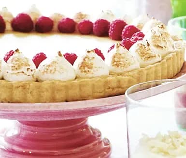 Citrontarte med hallon