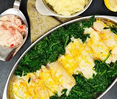Citrusbakad fisk med tomatkräm