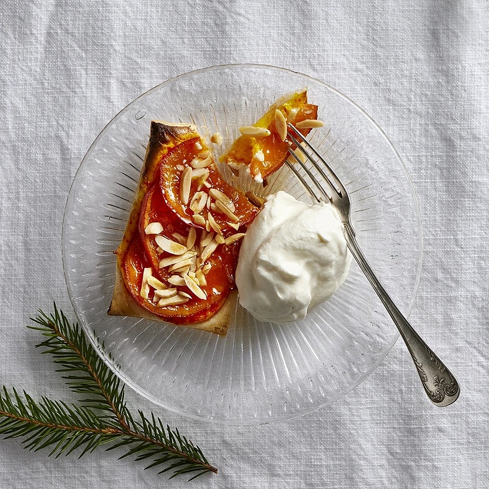 Citrusflarn med saffran och mandel