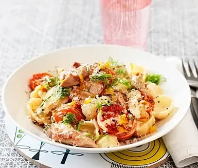 Citrusfräsch kycklingpasta