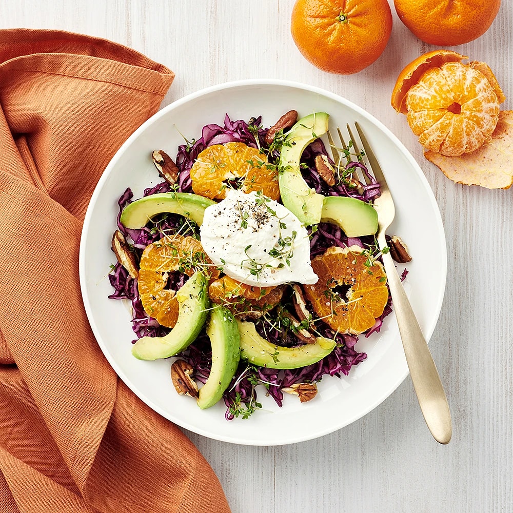 Clementinsallad med avokado och burrata
