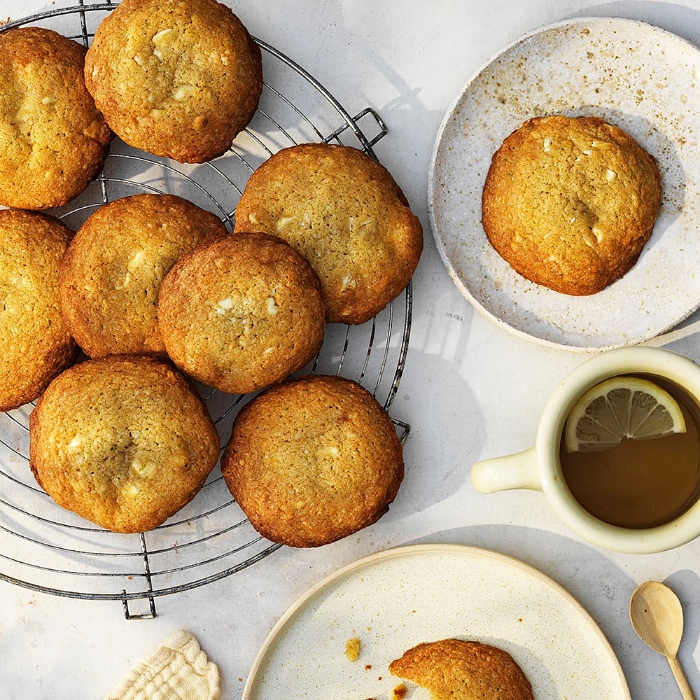 Cookies med vit choklad och lime
