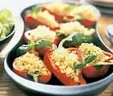 Couscous- och ostfyllda paprikor