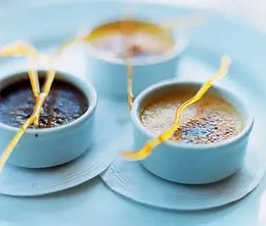 Crème brûlée med tre smaker
