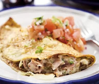 Crêpes med stuvad svamp