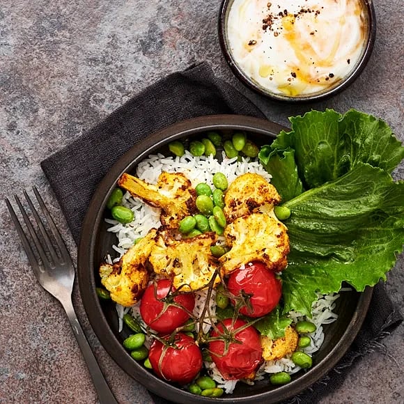 Curryrostad blomkål med mangosås