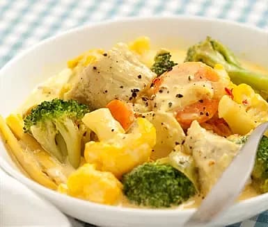Currysej med citrongräs med krämig kokos