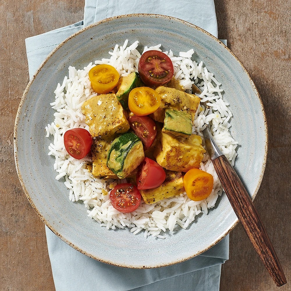 Dahl med halloumi och zucchini