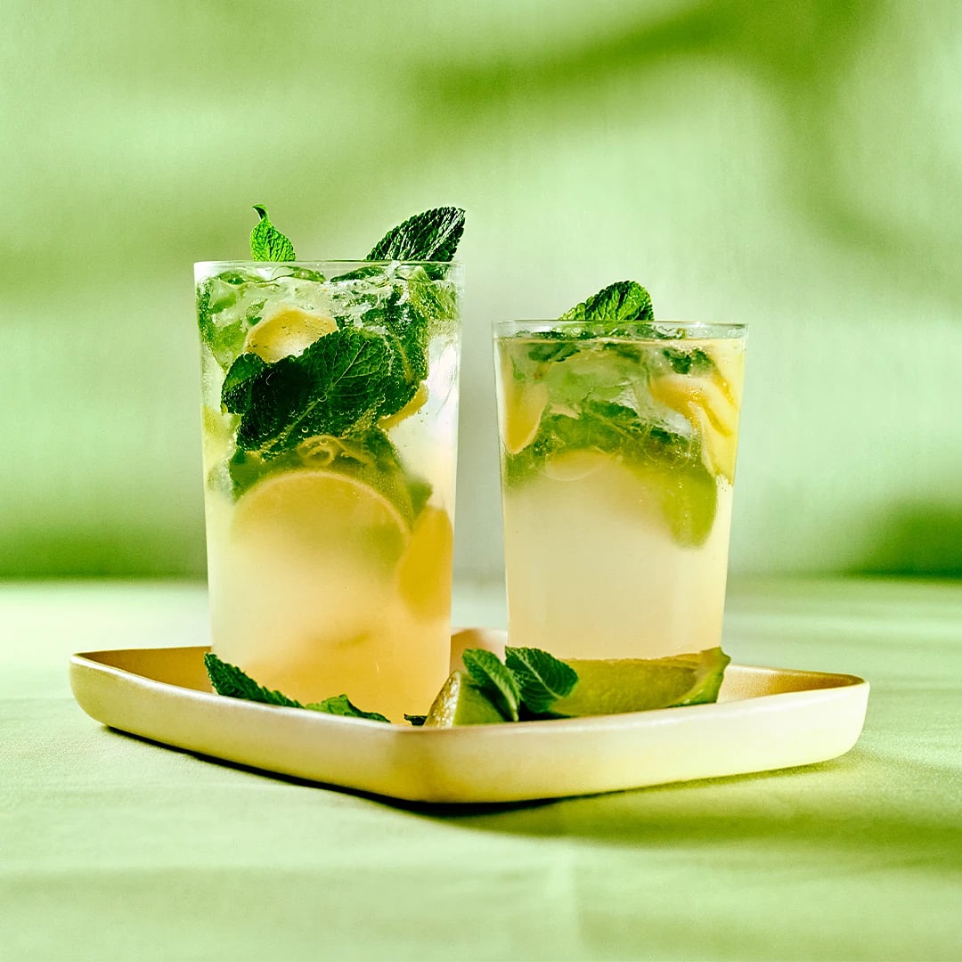 Drink med mynta och ingefära